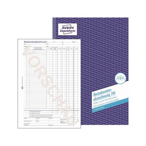 Avery Zweckform Reisekostenabrechnung 741