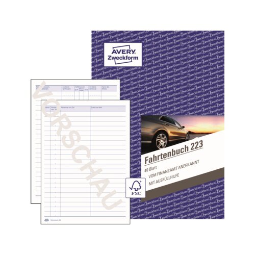 Avery Zweckform Fahrtenbuch 223