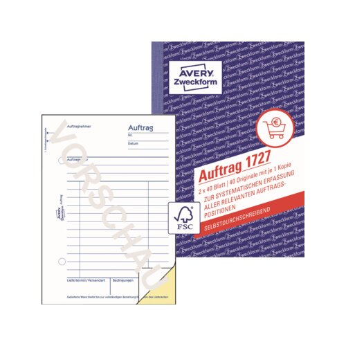 Avery Zweckform Auftragsformular 1727