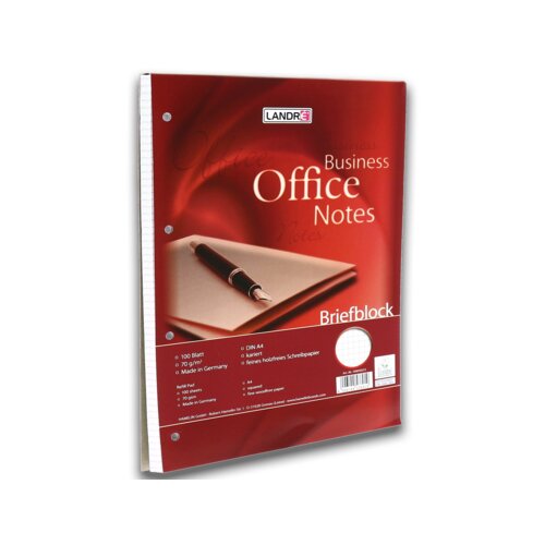 Landré Briefblock Business Office Notes DIN A4 4fach Lochung