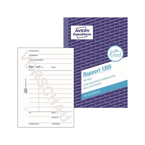 Avery Zweckform Bauformular 1305