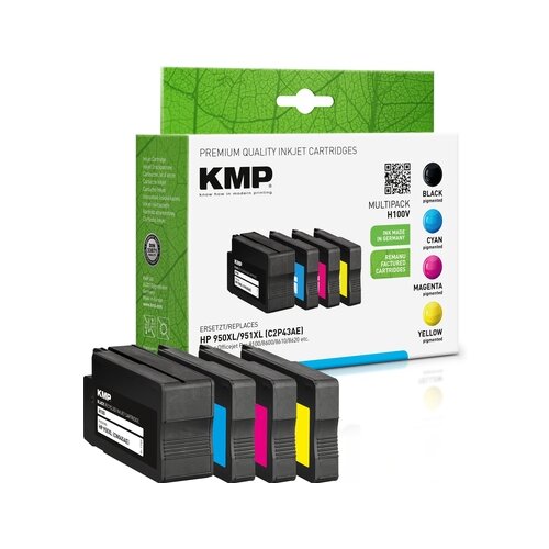 KMP Tintenpatrone Kompatibel mit HP 950XL/951XL schwarz, cyan, magenta, gelb