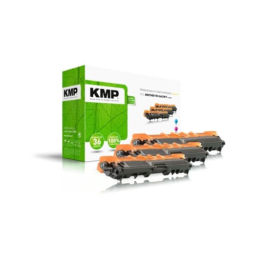 KMP Toner Kompatibel mit Brother TN-246C, TN-246M, TN-246Y cyan, magenta, gelb