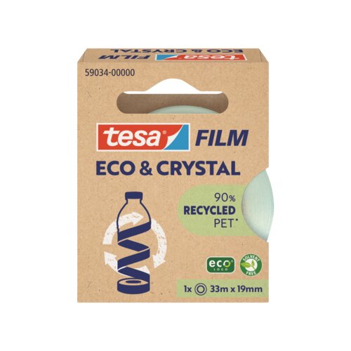 tesa® Klebefilm Eco & Crystal 19 mm x 33 m (B x L)