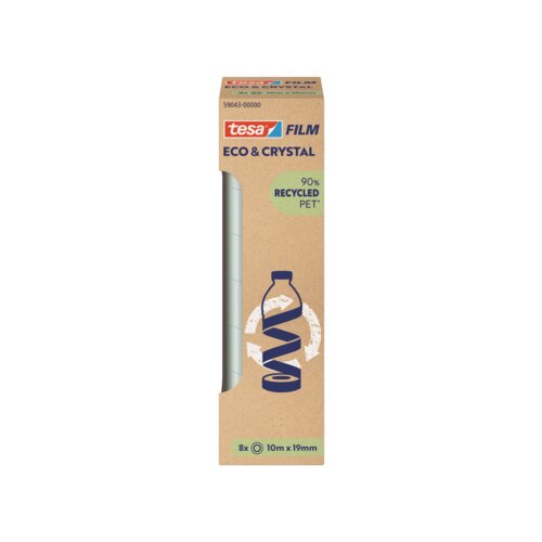 tesa® Klebefilm Eco & Crystal 19 mm x 10 m (B x L) 8 St./Pack.