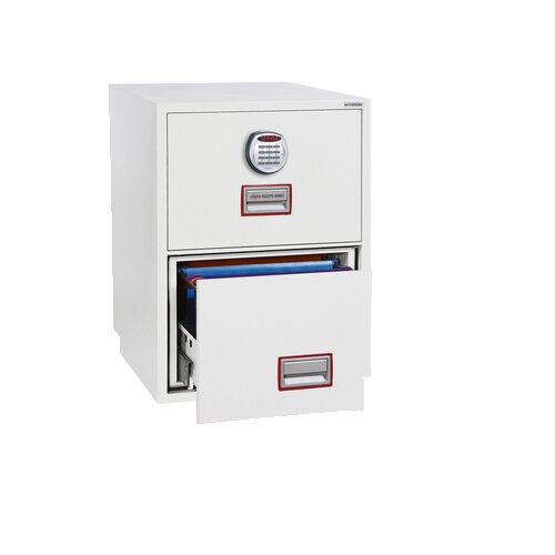 Phoenix Hängeregistraturschrank World Class Vertical Fire File Elektroschloss 2 Hängeregistraturen