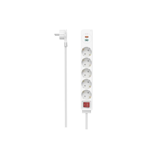 Hama Steckdosenleiste 2 USB Ports 31,7 cm