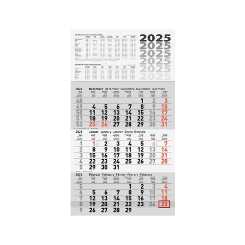 Glocken Wandkalender 2025