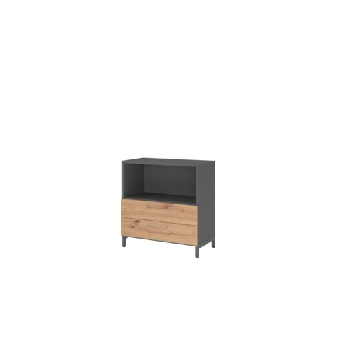 Hammerbacher Regal FlexWall graphit asteiche