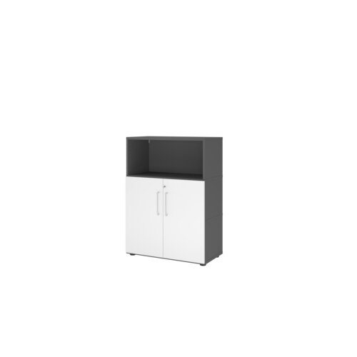 Hammerbacher Regalschrank FlexWall 3 Ordnerhöhen graphit