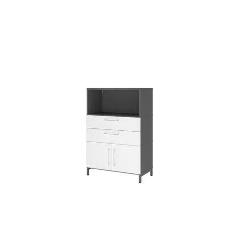 Hammerbacher Regalschrank FlexWall 3 Ordnerhöhen graphit