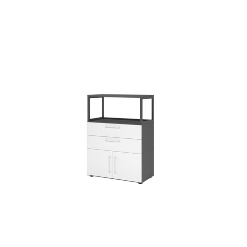 Hammerbacher Regalschrank FlexWall 3 Ordnerhöhen graphit