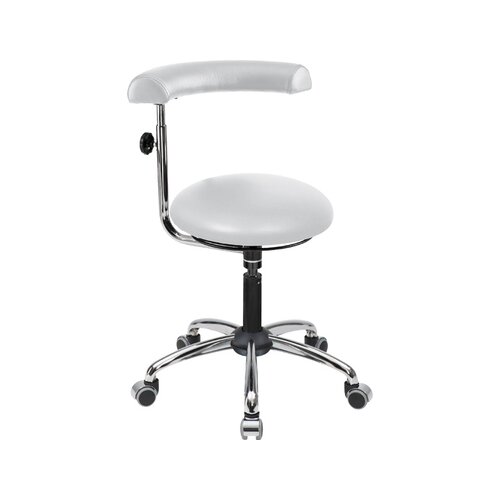 meychair Sitzhocker A20 mit Rollen ca. 37-45 cm weiß