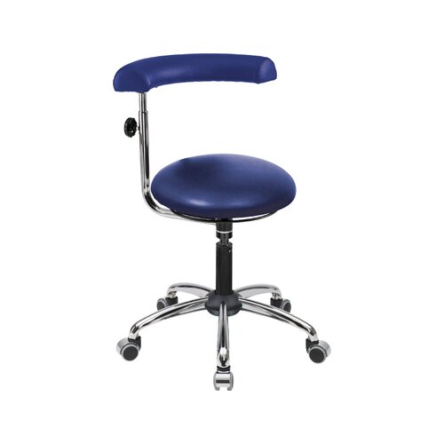meychair Sitzhocker A20 mit Rollen ca. 43-50 cm blau