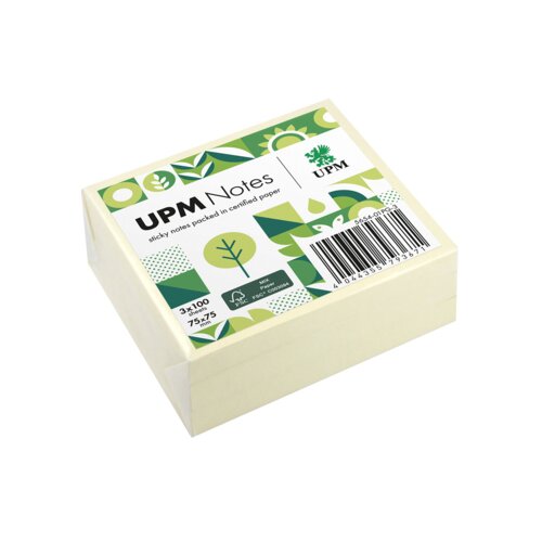 UPM Notes Haftnotiz 75 x 75 mm (B x H) 100 Bl./Block