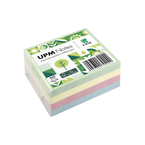 UPM Notes Haftnotiz Pastell 75 x 75 mm (B x H) 400 Bl.