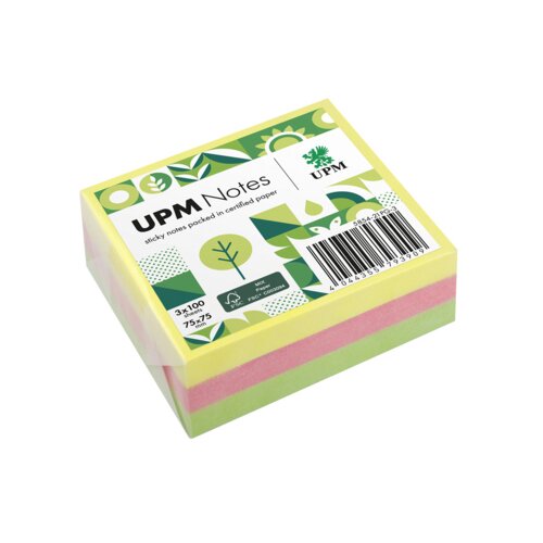UPM Notes Haftnotiz Brillant 75 x 75 mm (B x H) 100 Bl./Pack.