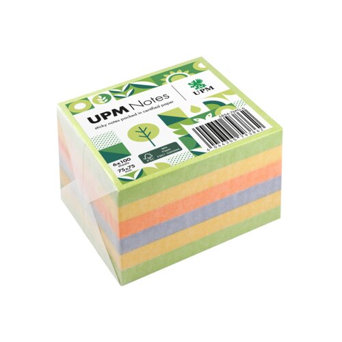 UPM Notes Haftnotiz Spring 75 x 75 mm (B x H) 100 Bl./Pack.