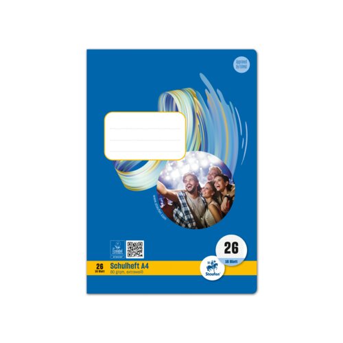 Staufen Schulheft Style DIN A4 kariert mit Rand Lineatur 26 16 Bl.
