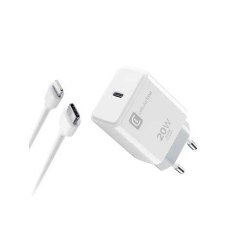 cellularline Ladegerät Kommunikationstechnik USB-C CHARGER KIT 20W 20 W