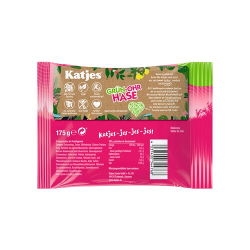 Katjes Fruchtgummi Grün-Ohr Hase 175 g/Pack.