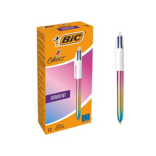 BIC® Mehrfarbkugelschreiber 4 Colours® GRADIENT 12 St./Pack.