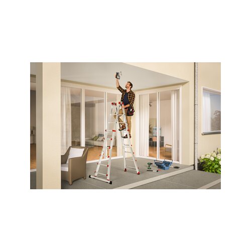 Hailo Multifunktionsleiter M80 max. Arbeitshöhe 6,75 m