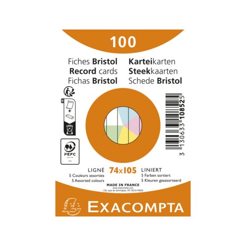 Exacompta Karteikarte DIN A7 liniert