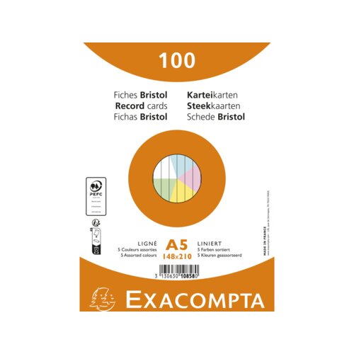 Exacompta Karteikarte DIN A5 liniert