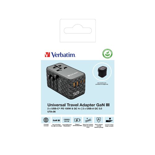 Verbatim Reisenetzteil GaN III UTA-06 100 W