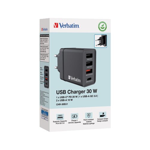 Verbatim Ladegerät Kommunikationstechnik CHR-30EU 30 W