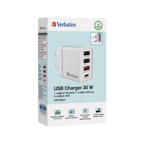 Verbatim Ladegerät Kommunikationstechnik CHR-30EU 30 W