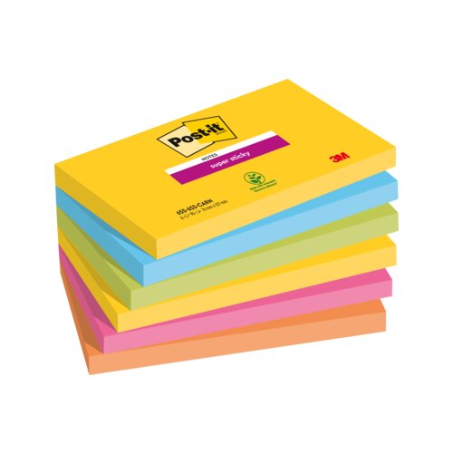 Post-it® Haftnotiz Super Sticky Notes Carnival Collection 127 x 76 mm (B x H)