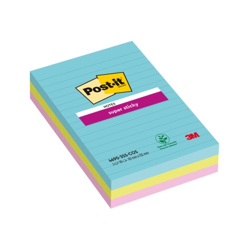 Post-it® Haftnotiz Super Sticky Notes Cosmic Collection 101 x 152 mm (B x H) 3 Block/Pack.