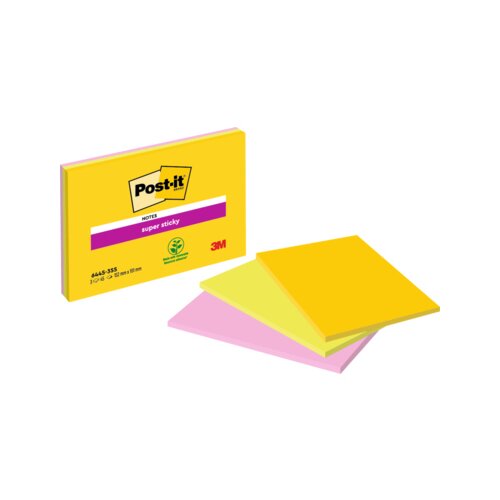 Post-it® Haftnotiz Super Sticky Meeting Notes 45 Bl./Block 3 Block/Pack.