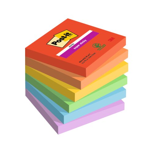 Post-it® Haftnotiz Super Sticky Notes Playful Collection 76 x 76 mm (B x H)
