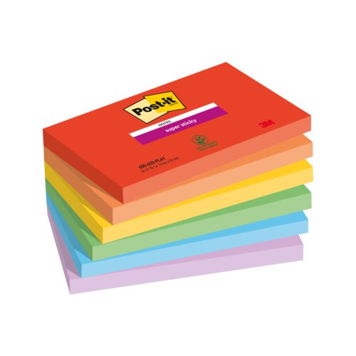 Post-it® Haftnotiz Super Sticky Notes Playful Collection 127 x 76 mm (B x H)