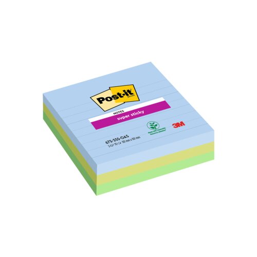 Post-it® Haftnotiz Super Sticky Notes Oasis Collection 3 Block/Pack.