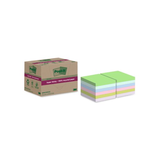 Post-it® Haftnotiz Super Sticky Recycling Notes 76 x 76 mm (B x H)