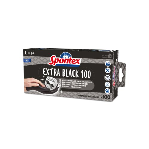 Spontex Einweghandschuhe Extra Black