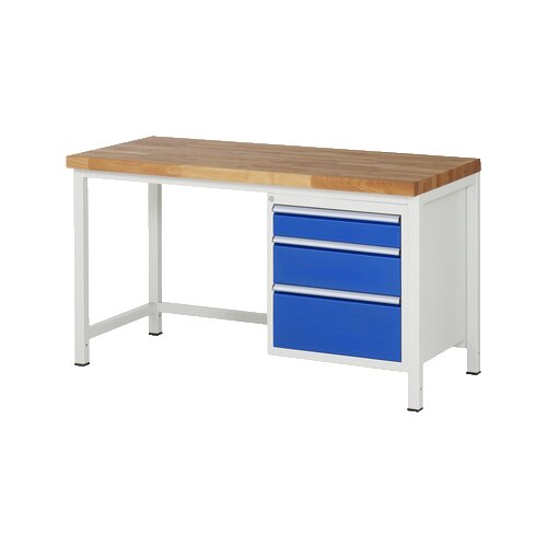 RAU Werkbank 8000 1.500 x 840-1.040 x 700 mm (B x H x T) 3 Schubladen