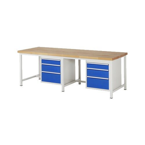 RAU Werkbank 8000 2.500 x 840-1.040 x 900 mm (B x H x T) 6 Schubladen