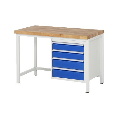 RAU Werkbank 8000 1.250 x 840-1.040 x 700 mm (B x H x T) 4 Schubladen