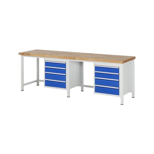 RAU Werkbank 8000 2.500 x 840-1.040 x 700 mm (B x H x T) 8 Schubladen