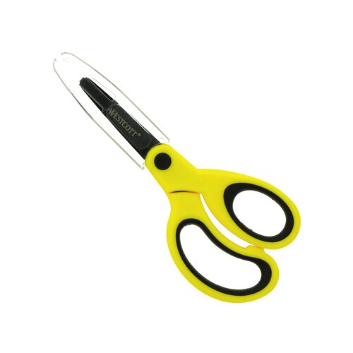 Westcott Bastelschere NEON Colour Kids asymmetrisch, gerade, Langauge 130 mm
