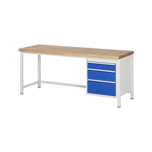 RAU Werkbank 8000 2.000 x 840-1.040 x 700 mm (B x H x T) 3 Schubladen