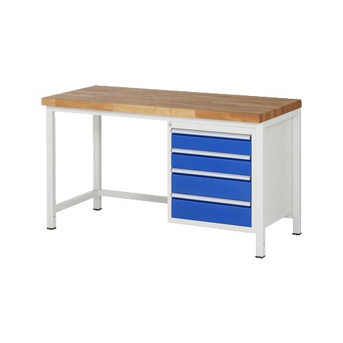 RAU Werkbank 8000 1.500 x 840-1.040 x 700 mm (B x H x T) 4 Schubladen