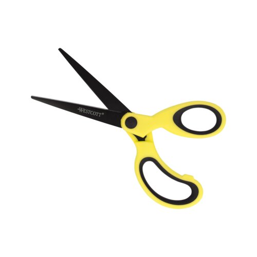 Westcott Bastelschere NEON Colour asymmetrisch, gerade, Langauge 172 mm