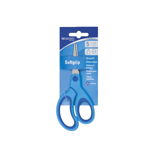 Westcott Bastelschere Kids asymmetrisch, gerade, Langauge 130 mm spitz