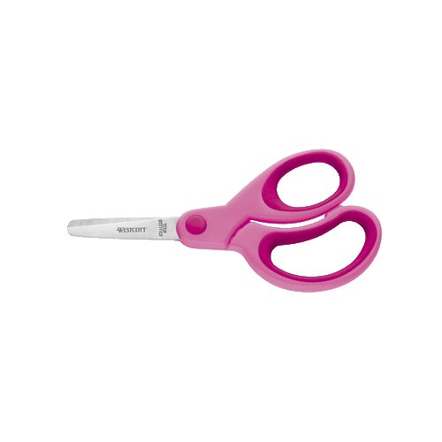 Westcott Bastelschere Kids asymmetrisch, gerade, Langauge 130 mm abgerundet